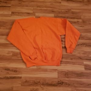 Haines comfort orange pullover sweat shirt  for women